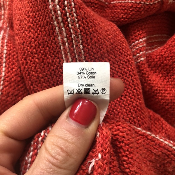 Madewell womens orange striped sweater XS - Picture 9 of 9